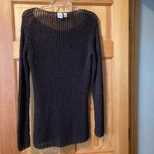 Brown Anne Klein mesh sweater